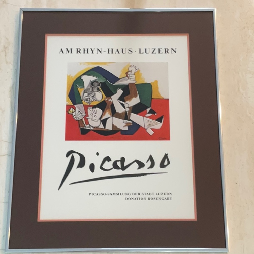 Pablo Picasso Picture Exhibition AM RHYN HAUS LUZERN Art Vintage Museum Framed - Picture 2 of 16
